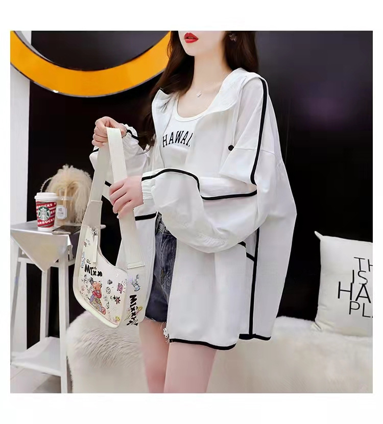 Áo Khoác Nữ Vải Mỏng Mặc Mát Phong Cách Hàn Quốc Ulzzang Áo Khoác Nữ Mũ Rộng Aokhoac-Jess9