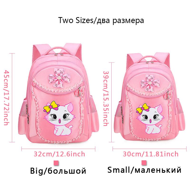 Mèo Con Hoạt Hình Học Túi Cho Bé Gái Công Chúa Trường Ba Lô Trẻ Em Vào Du Lịch Mochila Infantil Nylon Trẻ Em Schoolbag