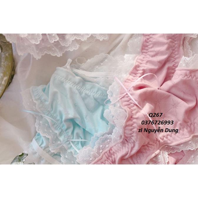 Quần Lót Nữ Cotton Kháng Khuẩn Phối Ren Thời Trang Xuất Đông Âu . Hàng Loại Đẹp.