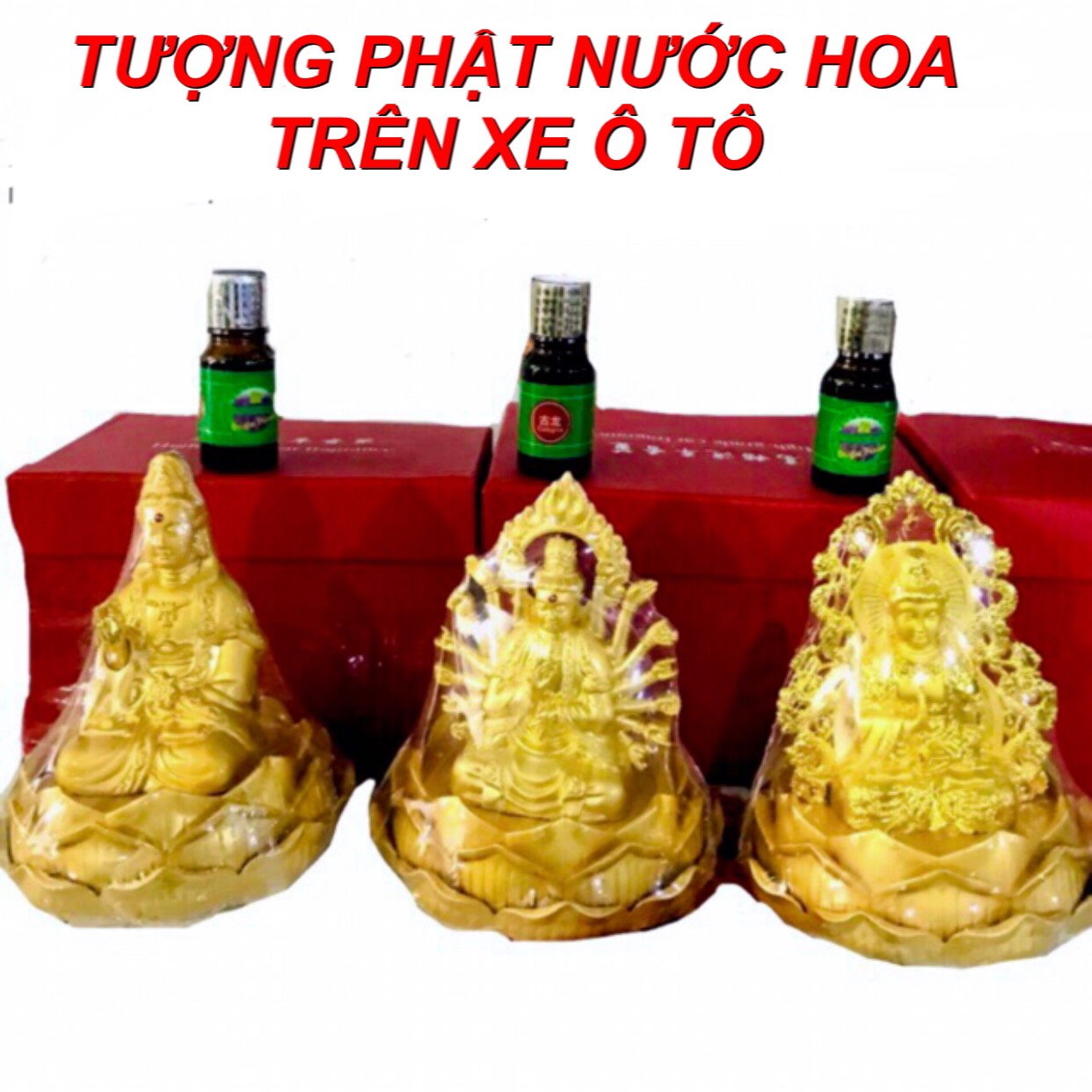 Tượng quan thế âm bồ tát,Phật tổ như lai ,Tinh dầu nước hoa phụ kiện trang trí nội thất trên TAPLO ô tô , xe hơi - t ặng kèm tinh dầu thơm )