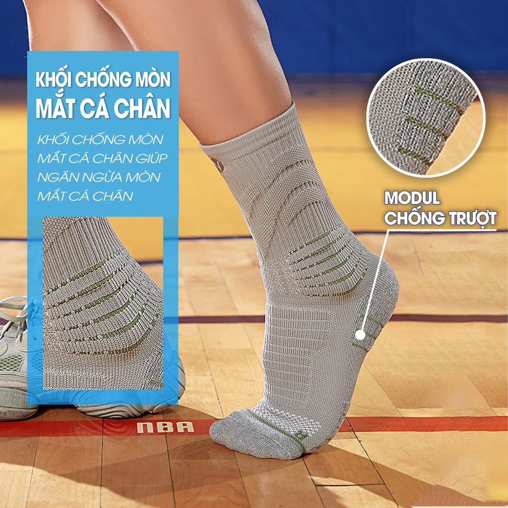 Tất bóng rổ cao cấp VEIDOORN - Công nghệ dệt 3D Knitted, Mềm Mại, Thoáng Khí - VT003