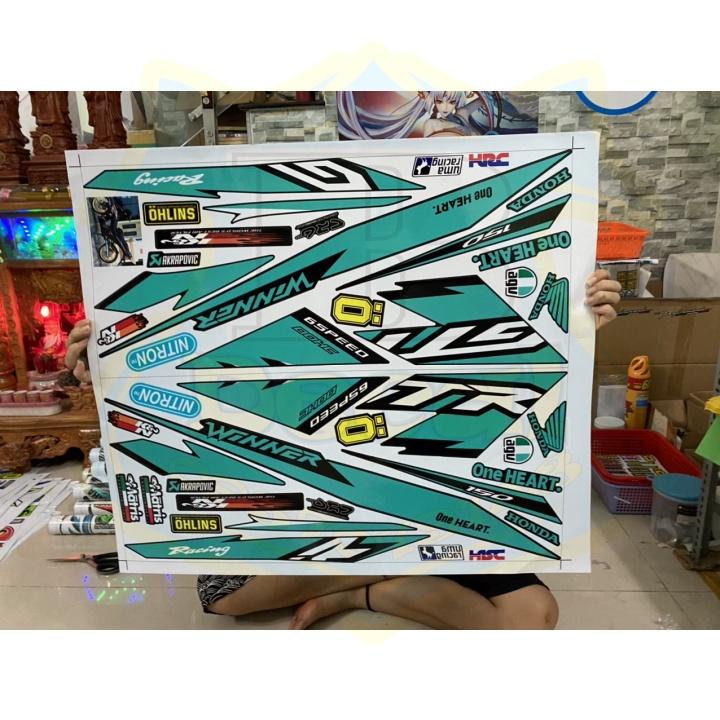 Tem rời xe winner gtr xanh đen