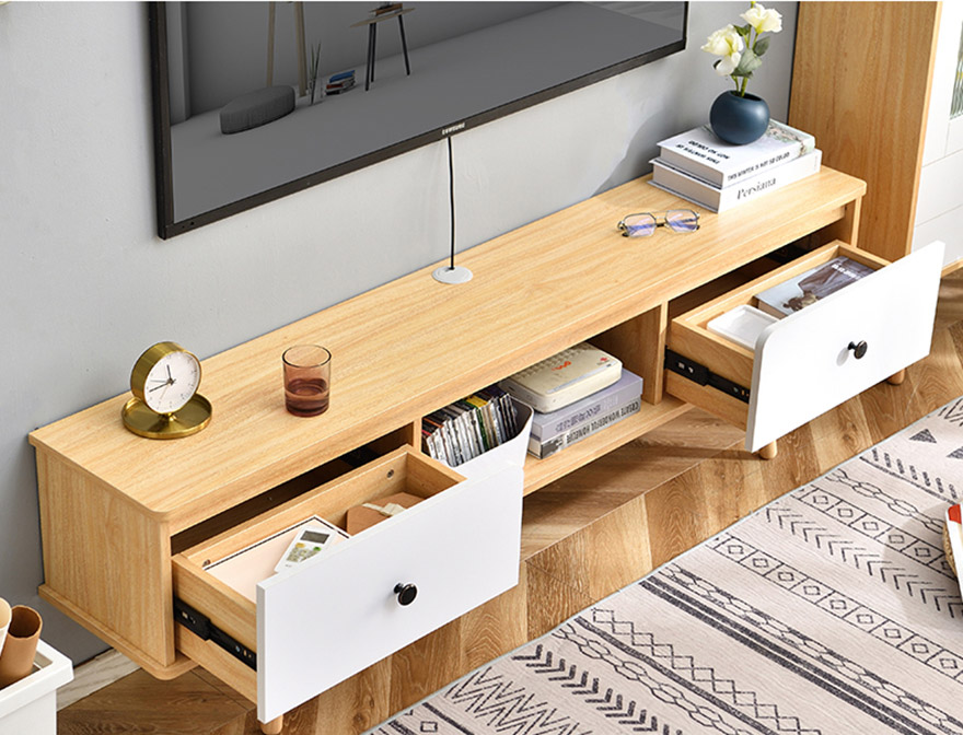 Kệ tivi đơn giản bằng gỗ công nghiệp