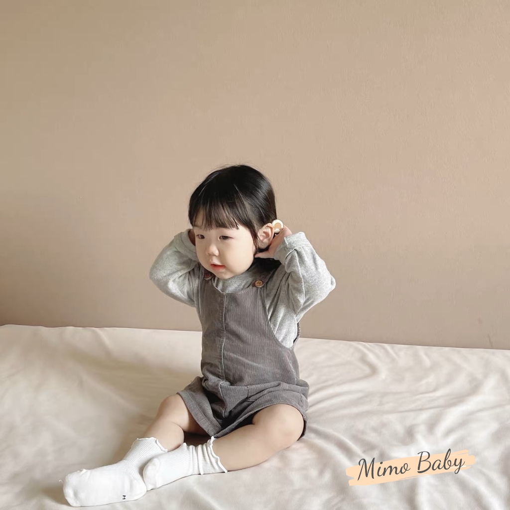 Tất vớ cổ bèo nhún màu trơn đáng yêu cho bé T46 Mimo Baby