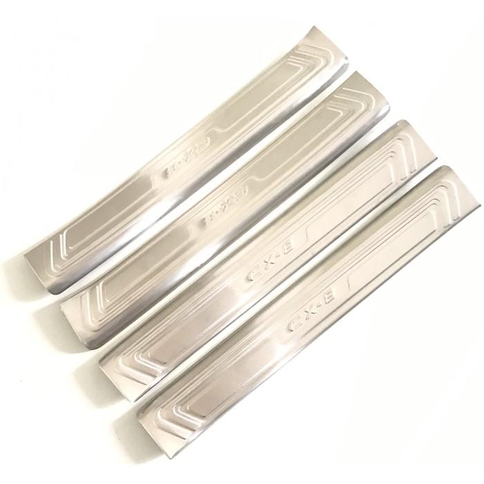 Bộ Ốp bậc cửa, Nẹp bước chân Mazda CX-8, CX8 – Mẫu INOX