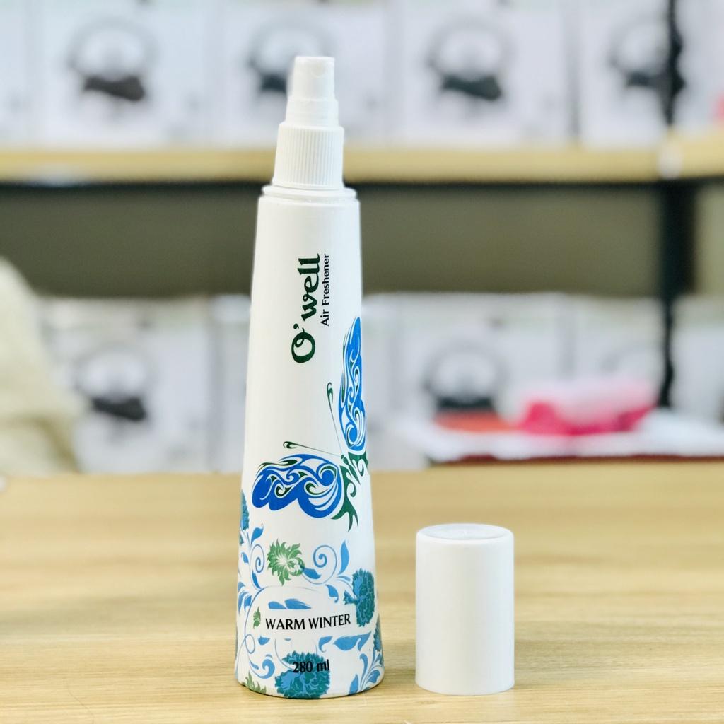 Nước hoa xịt phòng Owell  cao cấp 4 mùa khử mùi lưu hương thơm lâu 280ml