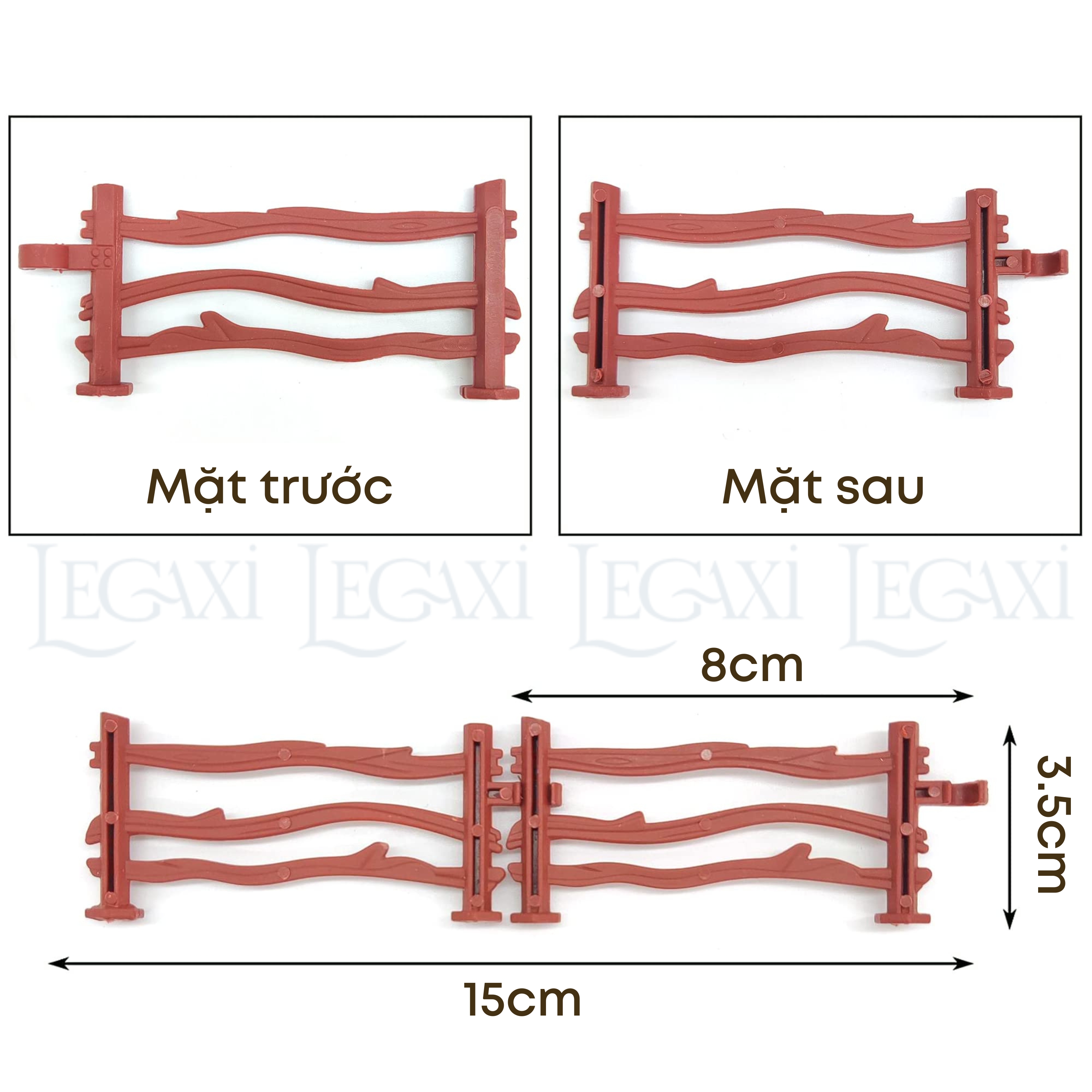 Set 14 hàng rào chắn đồ chơi nhựa mô hình cho bé nông trại quân đội Legaxi