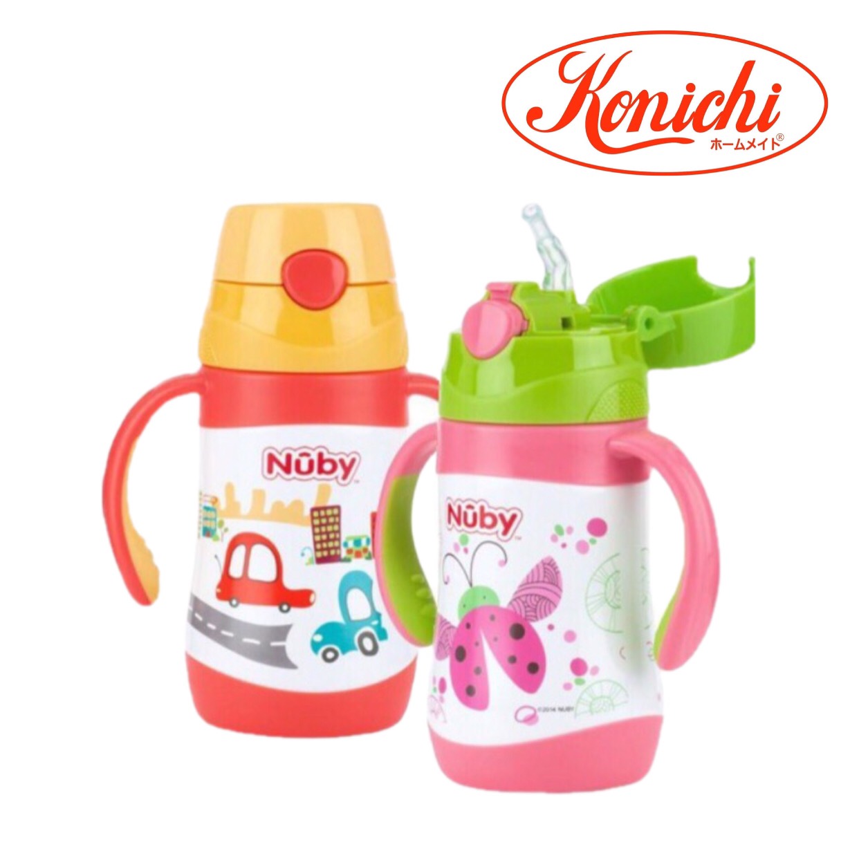 [ 10227-Nuby ] Bình uống nước giữ nhiệt bằng Inox, 2 chiều nóng lạnh, dung tích 280ml