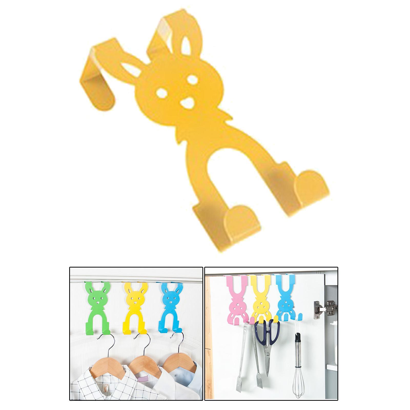 Over The Door Hanger with Double Hanging Hooks, Heavy Duty Hooks Door Hanger Hook Organizer for Hanging Coats, Hats, Robes, Towels, Keys