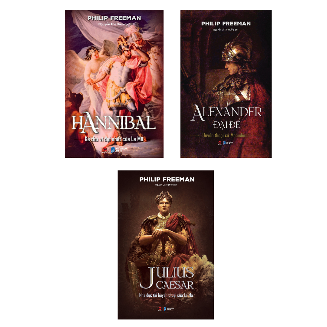 Combo 3 Cuốn Văn Học Lịch Sử-Hannibal - Kẻ Thù Vĩ Đại Nhất Của La Mã + Alexander Đại Đế - Huyển Thoại Xứ Macedonia+Julius Caesar - Nhà Độc Tài Huyền Thoại Của La Mã
