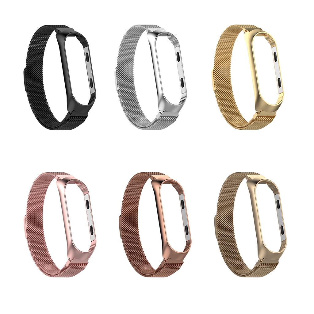 For Xiaomi Band 3 4 Smart Bracelet Watch Band Strap Metal Wrist Black