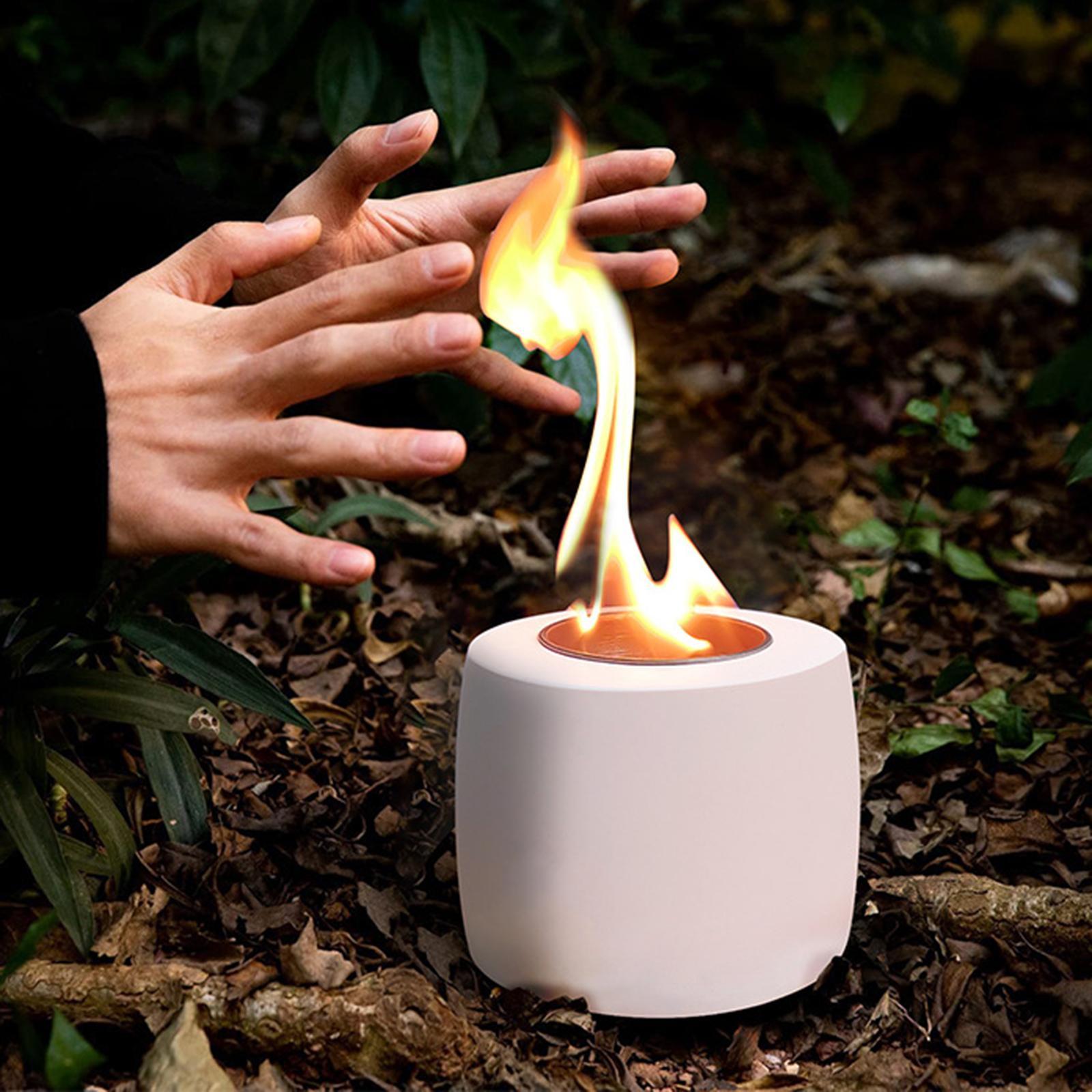 Tabletop Bio Ethanol Fireplace Bowls Concrete Burning Table Top Firepit Pits for Garden Parties