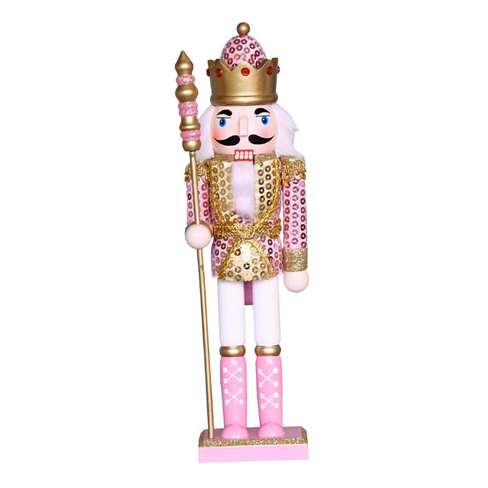 2pcs Cute Nutcracker Puppet Statue Kids Traditional Figurine