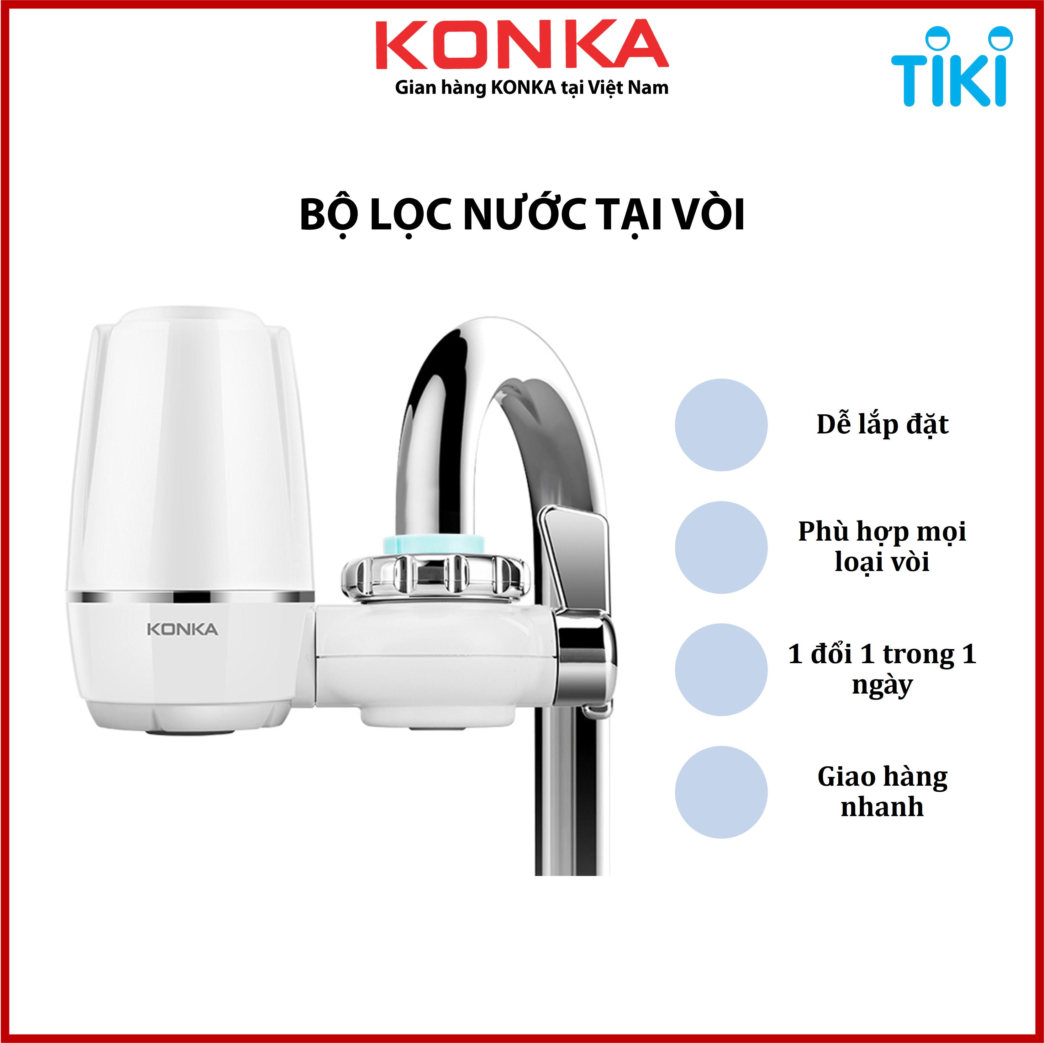 Bộ lọc nước KONKA KPW - LT01 lọc sạch nước an toàn không mùi clo