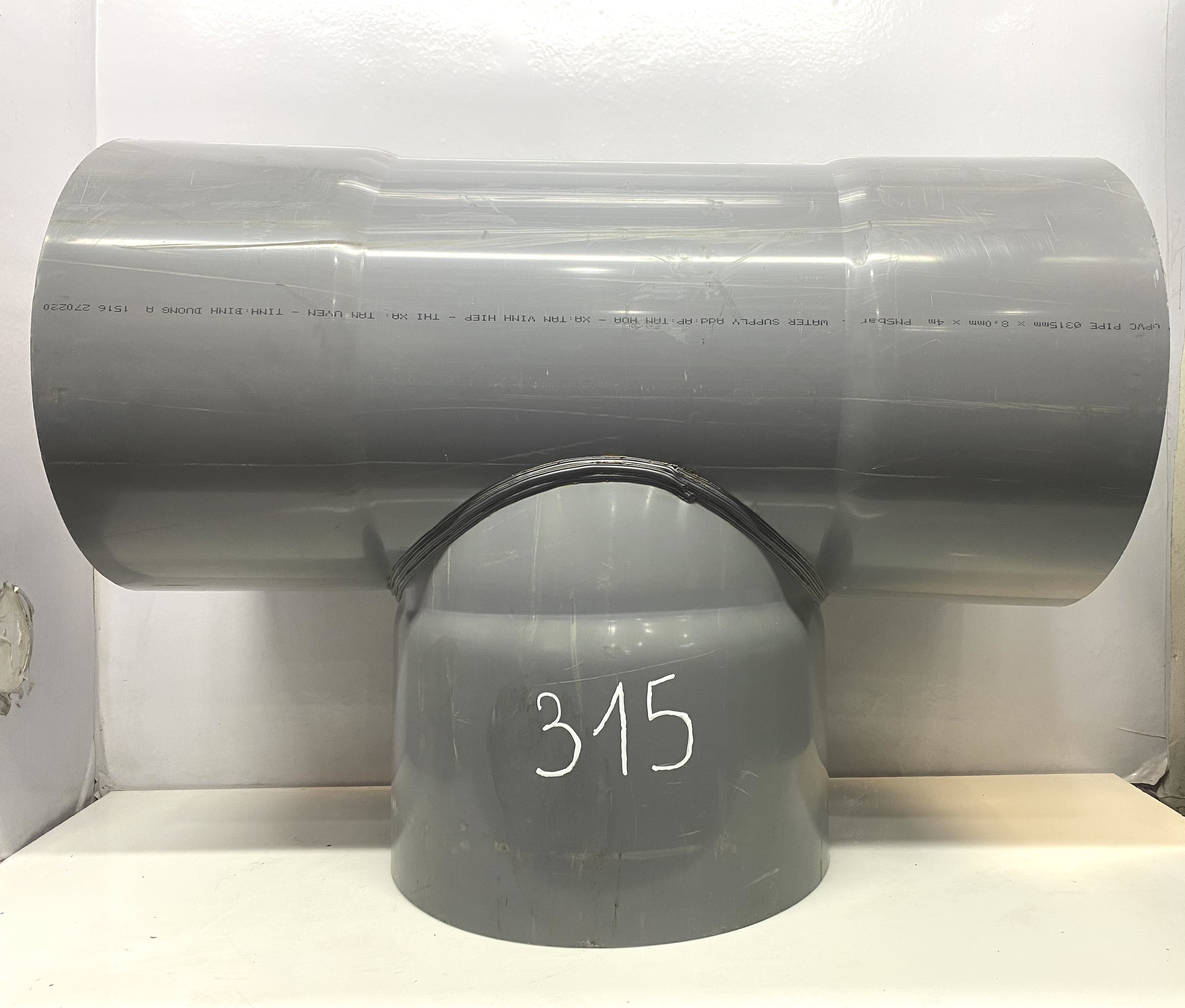 Tê 315 nhựa PVC, phụ kiện gia công