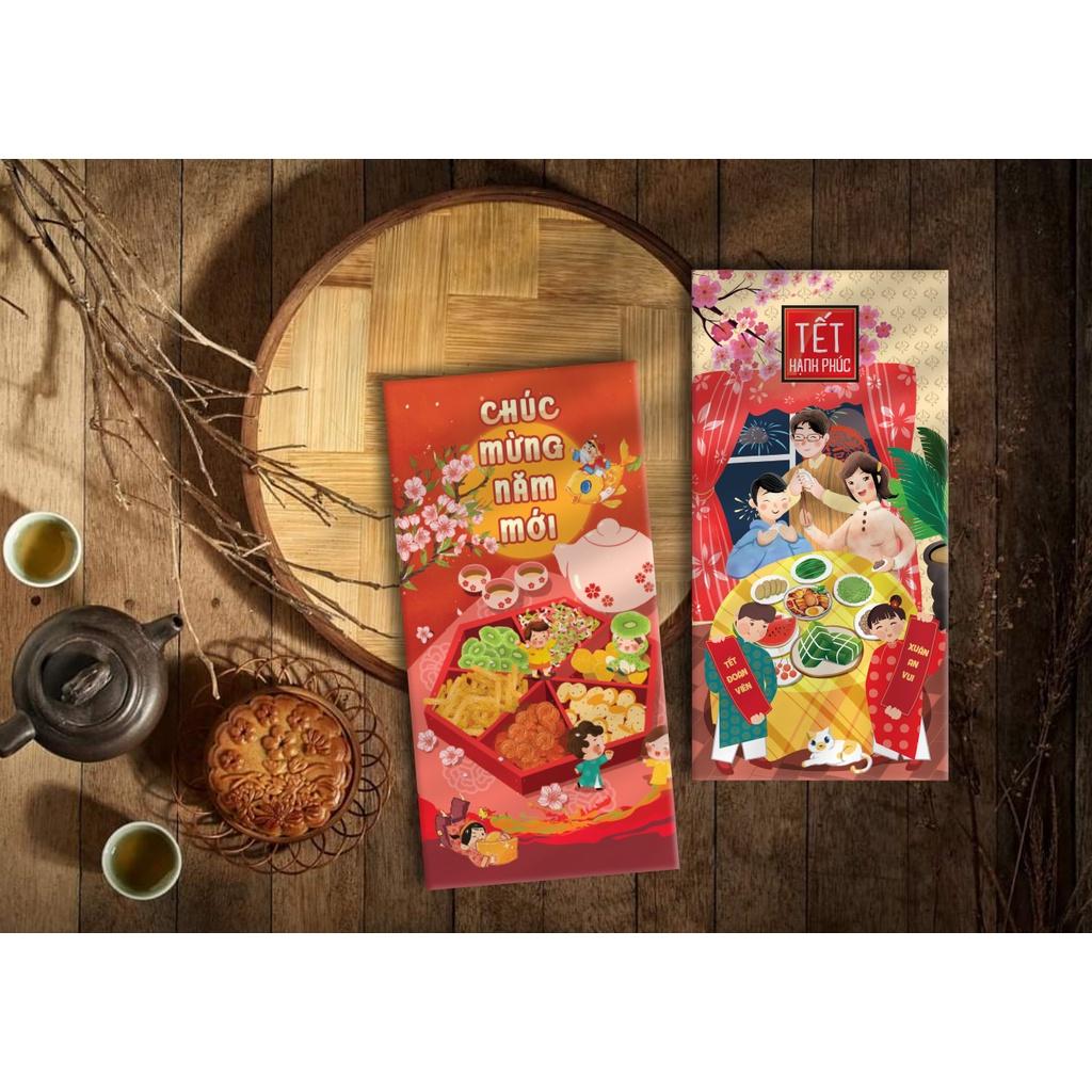 Combo 200 bao lì xì tết chủ đề gia đình đoàn viên