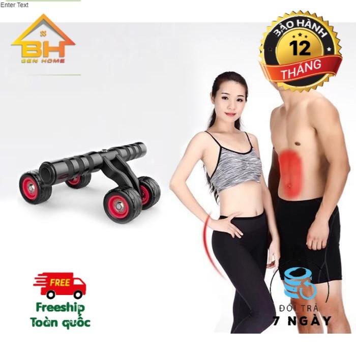 Con lăn tập cơ bụng,tập vai,cơ tay 4 bánh nhựa ABS siêu chắc chắn