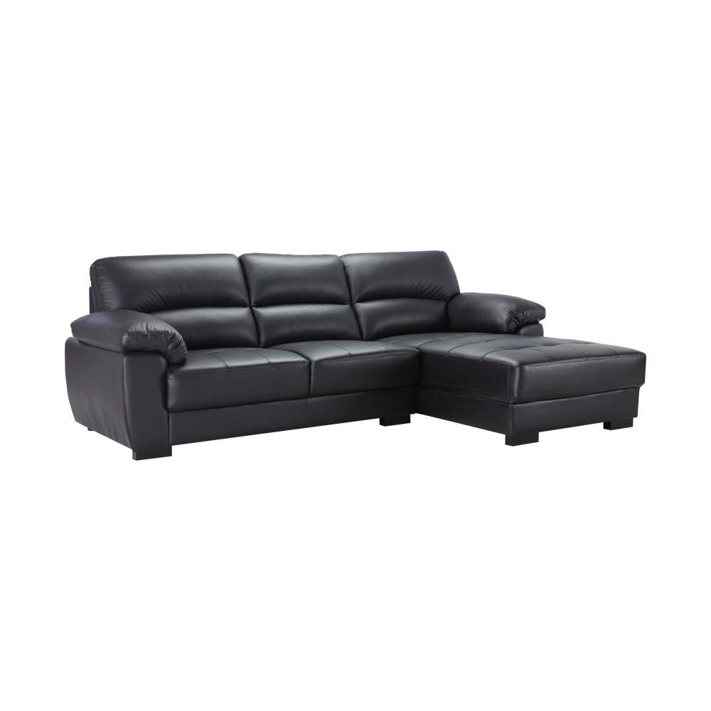 Ghế Sofa Góc L/Trái, Ghế Sofa MORETTO Màu Đen Index Living Mall Nhập Khẩu Thái Lan