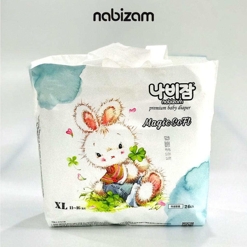 Tã/Bỉm Quần NABIZAM Magic Soft Co Dãn Mềm Mại, Thấm Hút Chống Tràn Tối Đa Size L30/XL26/XXL22 Cho Bé 8-20kg