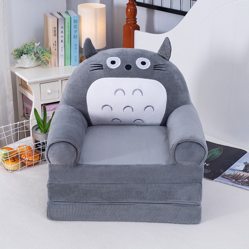 SOFA GIƯỜNG - GHẾ LƯỜI BÔNG HÌNH THÚ CHO BÉ (3 TẦNG) MẪU TOTORO