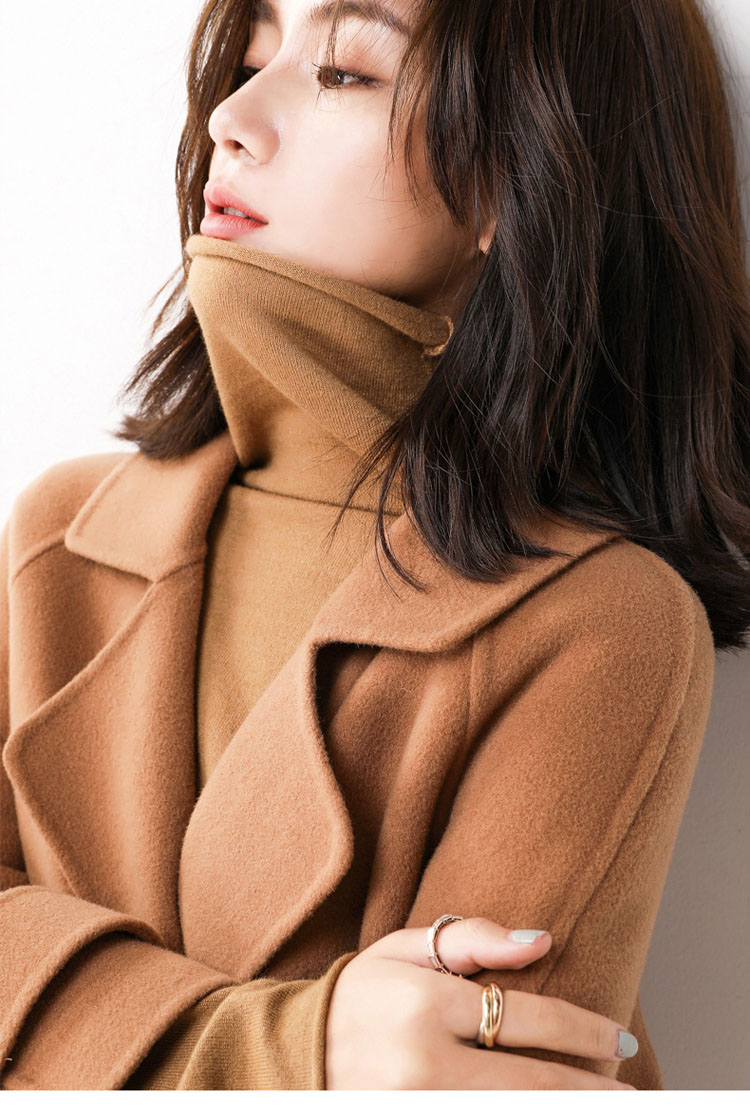 Áo len mỏng cao cổ mùa thu và mùa đông kiểu dáng Hàn Quốc mã 1051