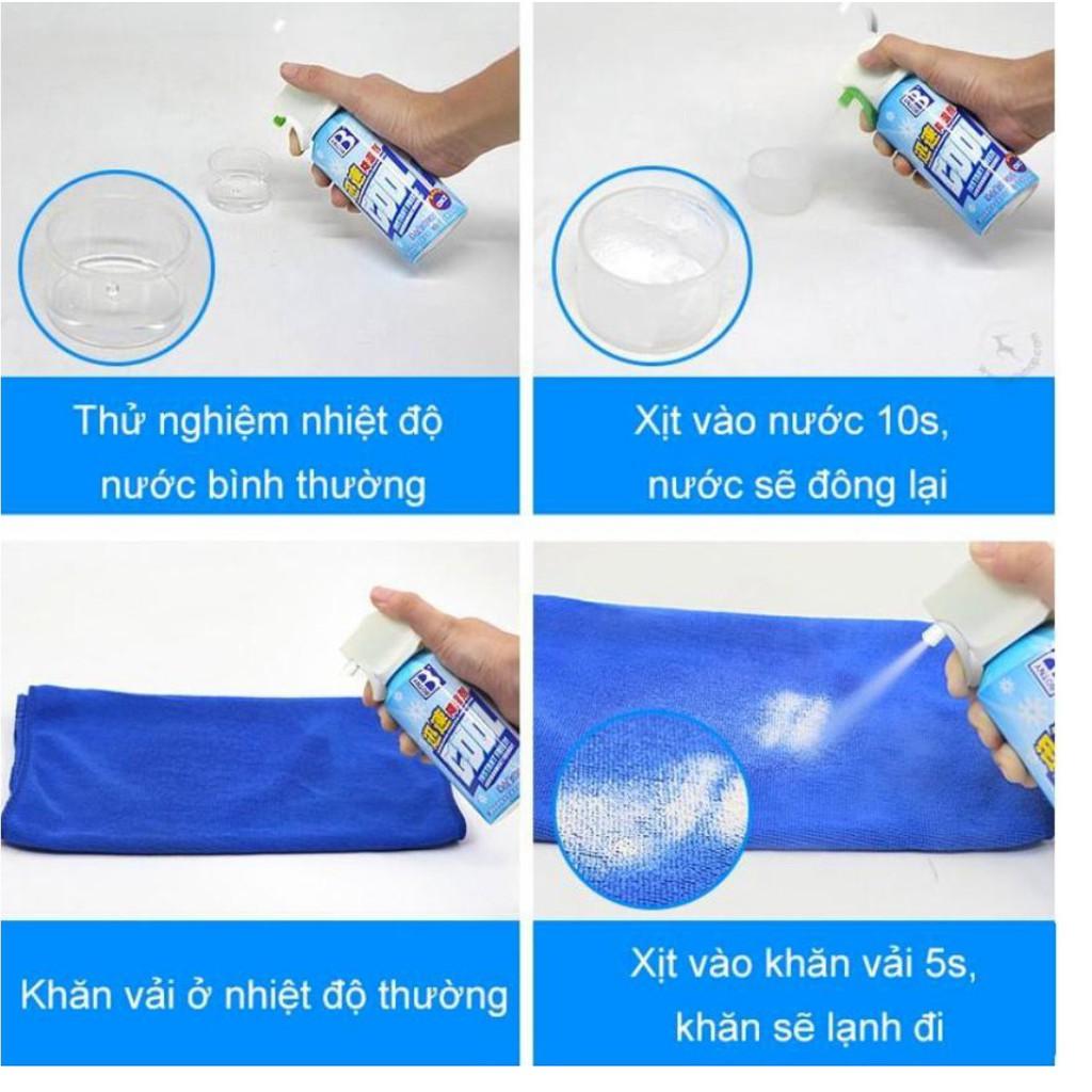 Bình xịt làm mát trong ô tô Instant Freeze Cool