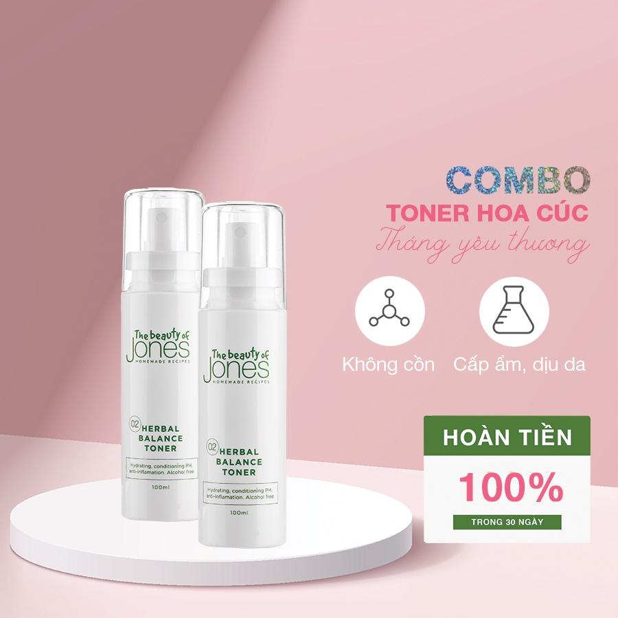 Combo 2 Toner cấp ẩm cho da mụn nhạy cảm The Beauty of Jones