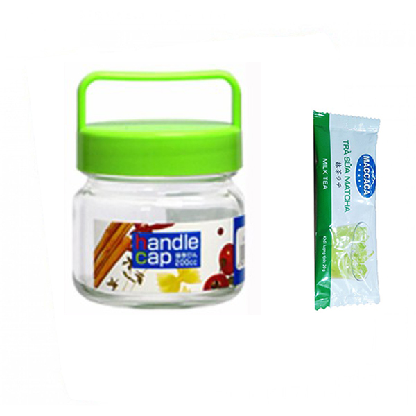 Lọ Thủy Tinh Chịu Nhiệt Cao Cấp Nhật Bản  + Tặng Trà Sữa Matcha / Cafe Macca 20g