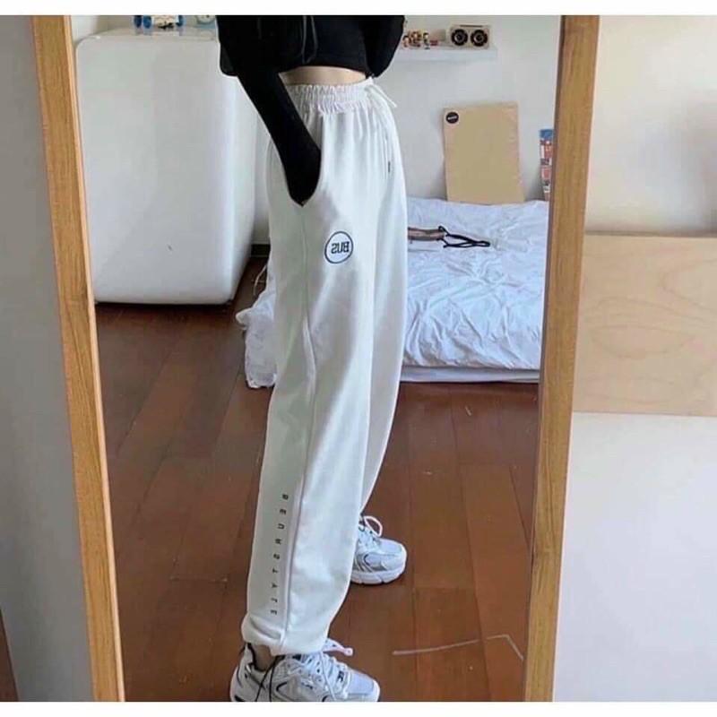 Quần jogger rút ống chữ bus cá tính