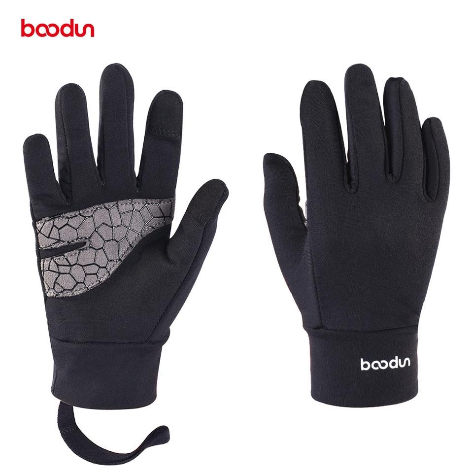 Boodun Children Găng tay Trẻ em đầy đủ ngón tay cưỡi ngựa chạy găng tay bé trai Găng tay thể thao ngoài trời Color: Black Size: L