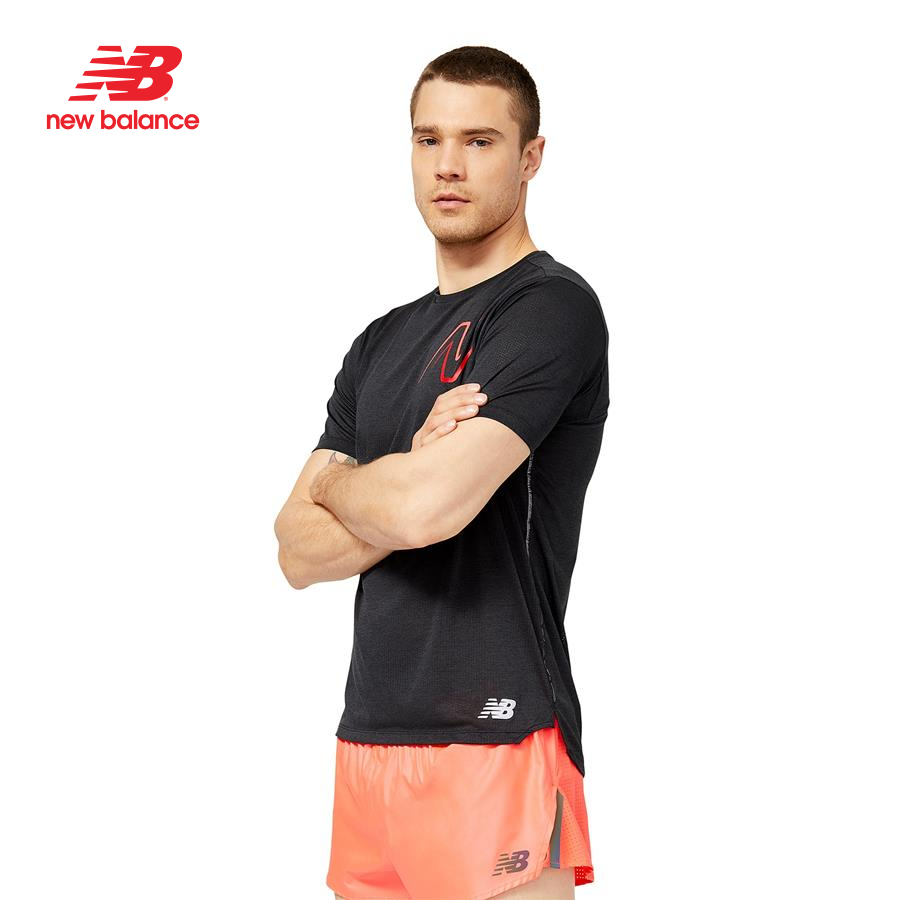 Áo thun thể thao nam New Balance NB APP RUNNING T-SHIRT M TRUE RED - AMT21277TRD (form châu á)