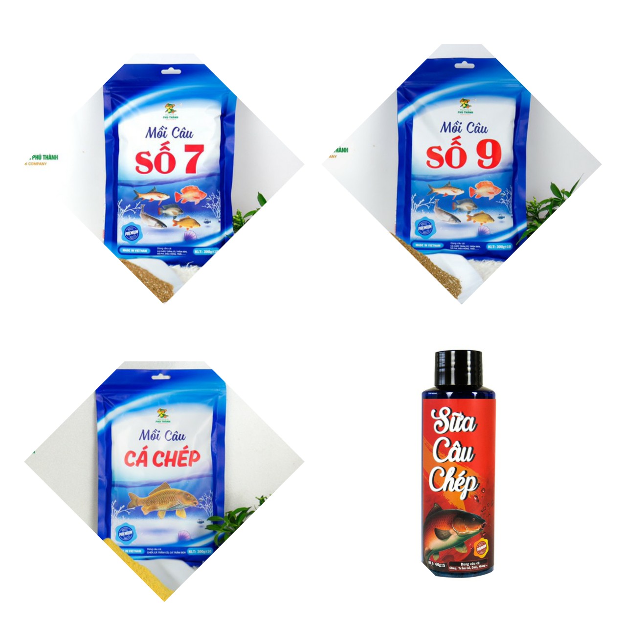 Mồi câu Cá chép. Hãng mồi câu cá Phú Thành
