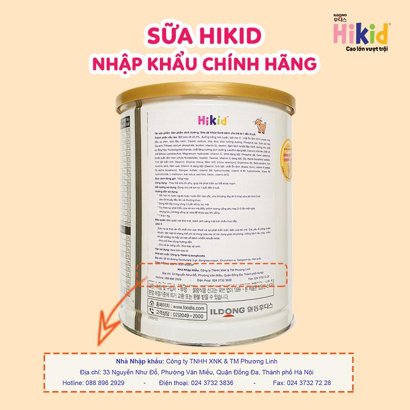 Sữa Dê Hikid 700g (1-9 tuổi) - Nhập khẩu Hàn Quốc