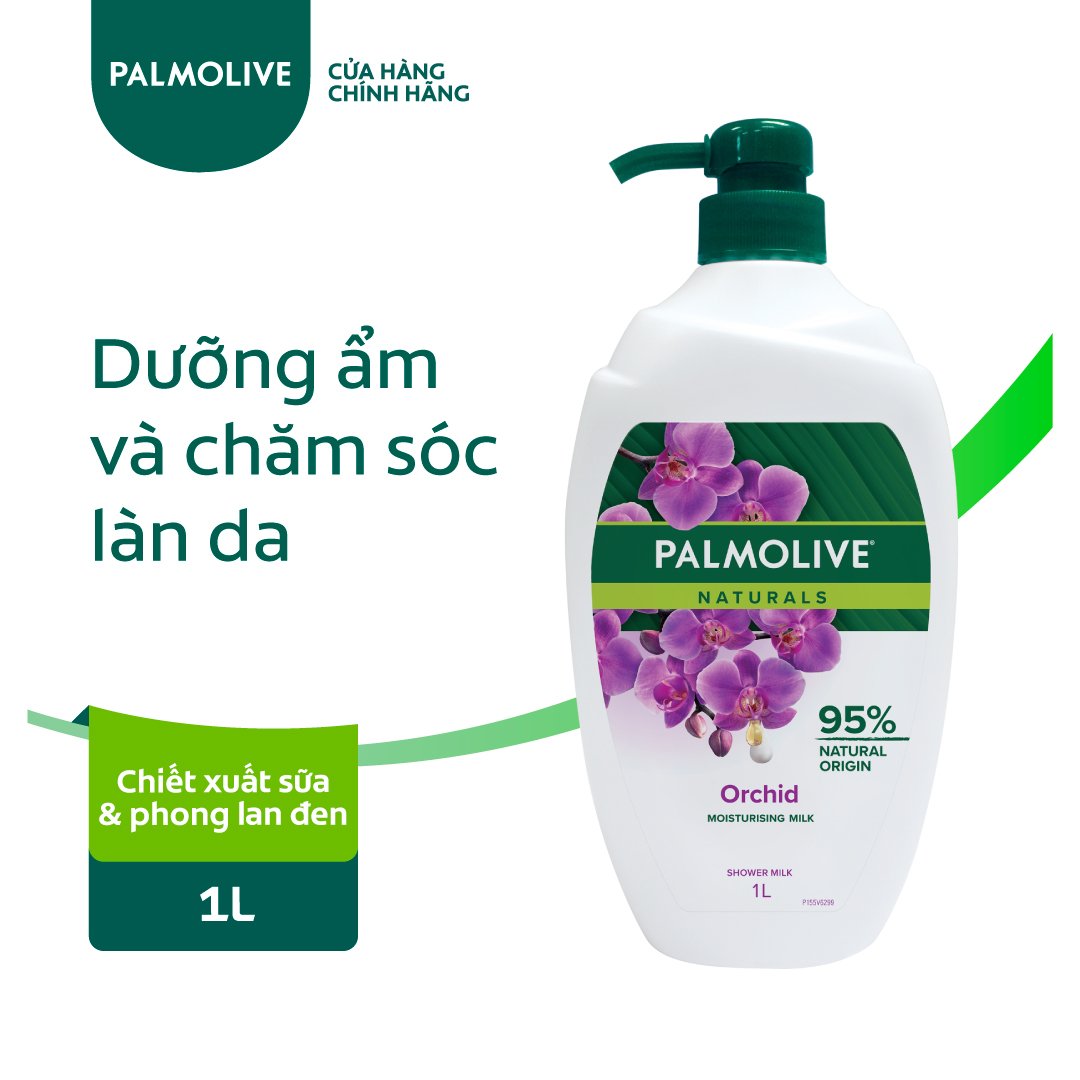 Sữa tắm Palmolive mịn màng quyến rũ 100% chiết xuất từ phong lan 1 Lít