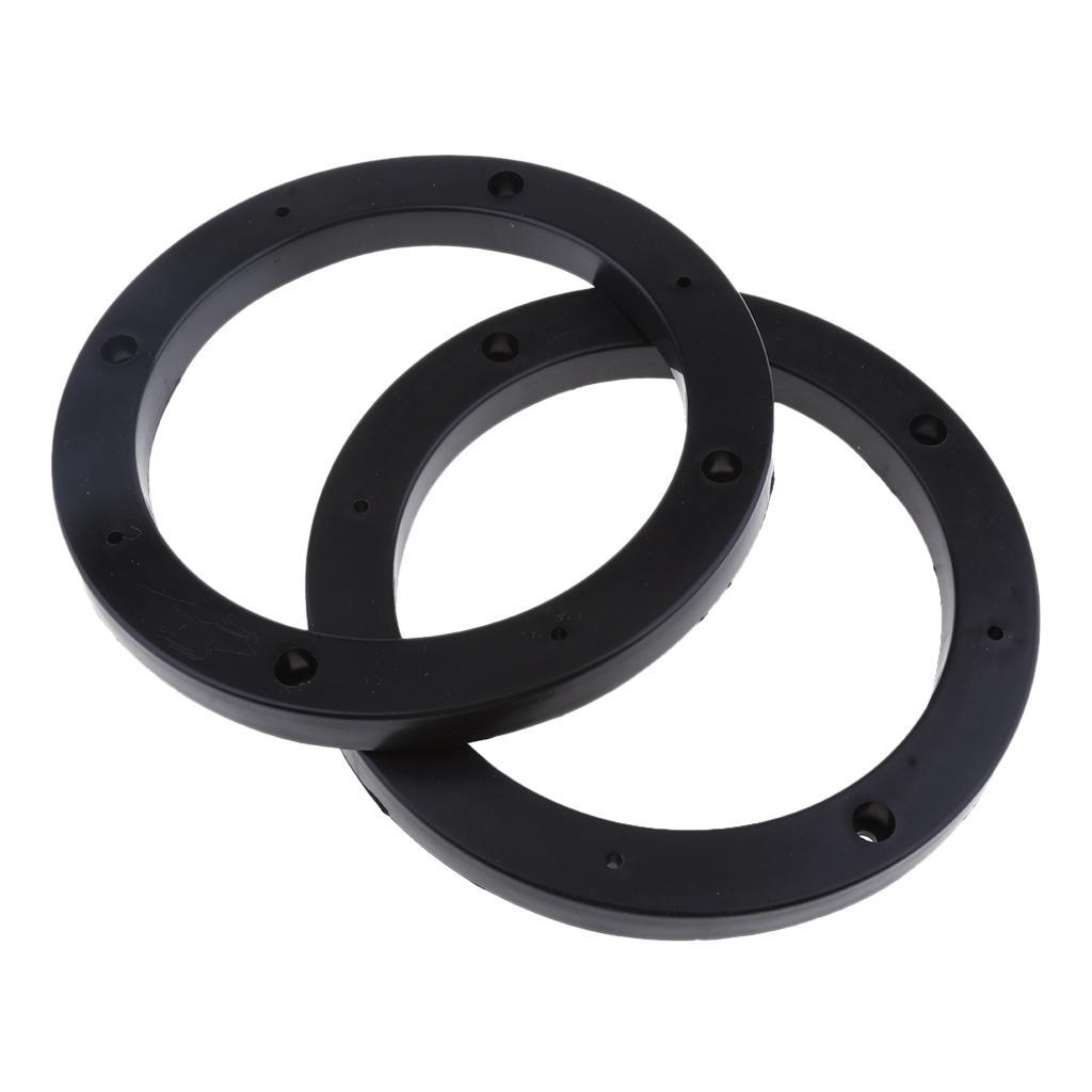 2X 2x Universal 5inch Car Speaker Spacer Adapter Bracket Holder Black