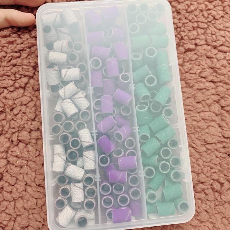 Đầu mài móng nhám, vỏ chà nhám mix màu