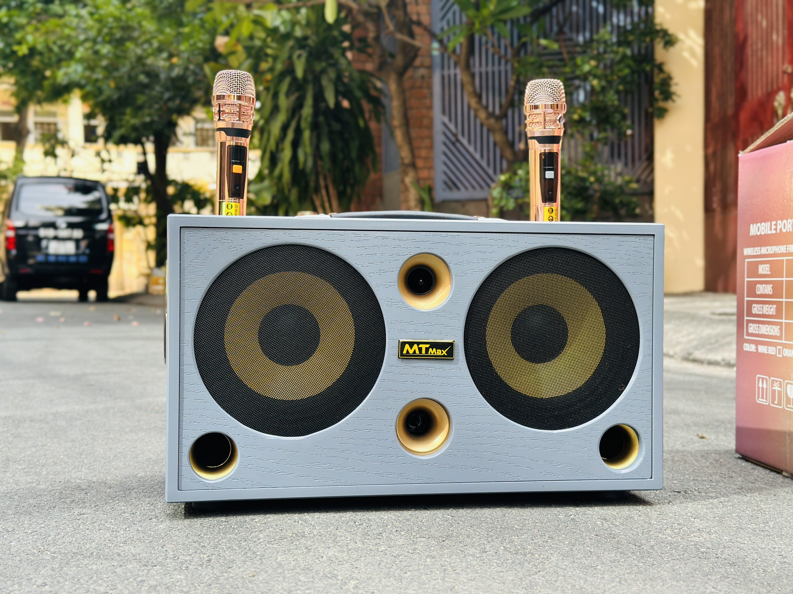 [ Tặng Kèm 2 Micro Không Dây ] Siêu Phẩm Loa Xách Tay MTMAX DK25 Pro Chính Hãng - Hệ Thống 6 Loa 3 Đường Tiếng Bass, Trung, Treble, Công Suất Khủng 400W, Âm Thanh Đa Hướng,  Bảo Hành 12 Tháng, Hàng Chính Hãng