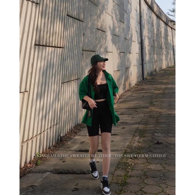 QC12 SƠ MI ĐŨI XANH LÁ