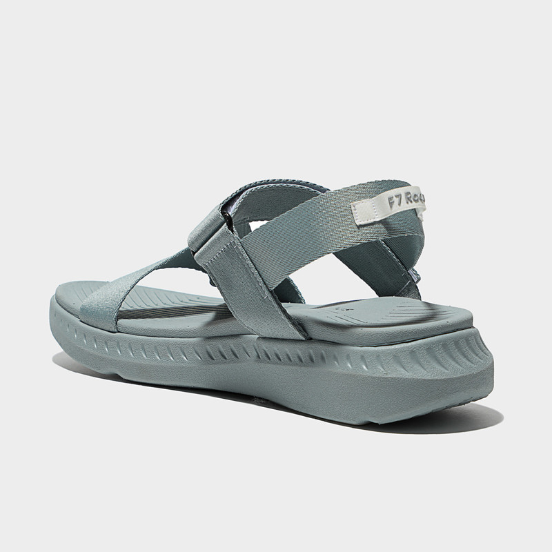 Giày Sandals Nam Shondo F7 Racing Đế Xám Phối Trắng Quai Xám F7R2121