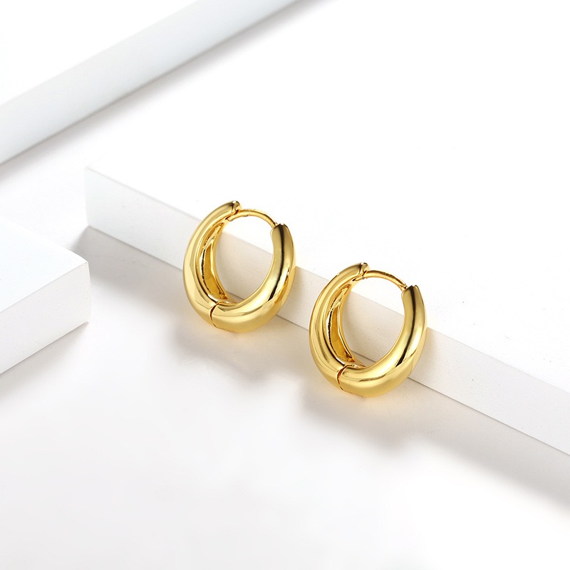 Bông Tai, Khuyên Tai Nữ Cổ Điển Titan Xi Mạ Vàng Non 24k Cao Cấp Phong Cách Thời Trang Trẻ Trung - HVBT97