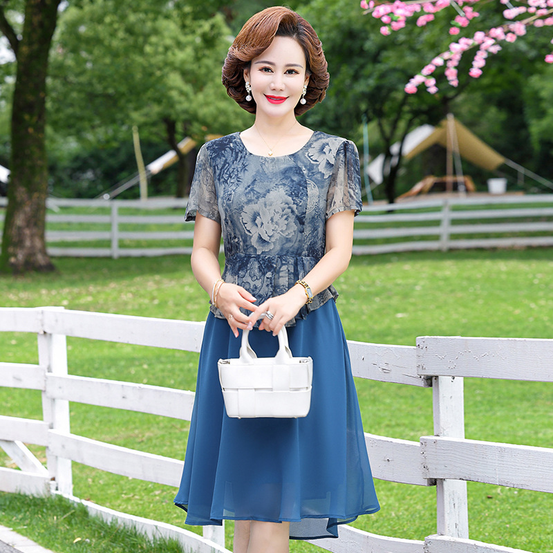 (HÀNG SẴN) Váy Mùa Hè Chất Voan Cho Mẹ VH36 - Hàng Quảng Châu Cao Cấp