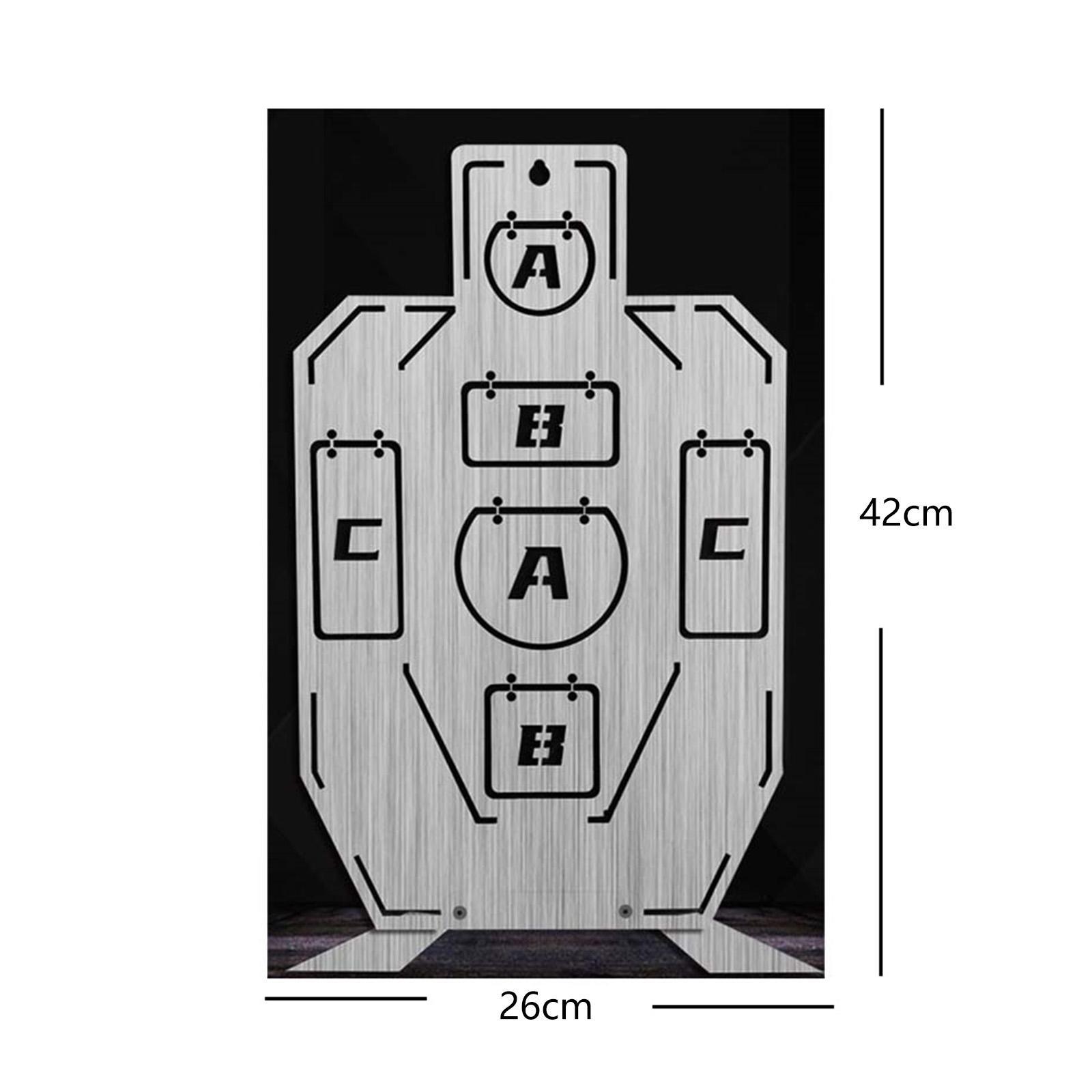 Silhouette Target Metal Target Hunting Durable Sports Metal Target without Stand Sturdy Letter Partition Training Target