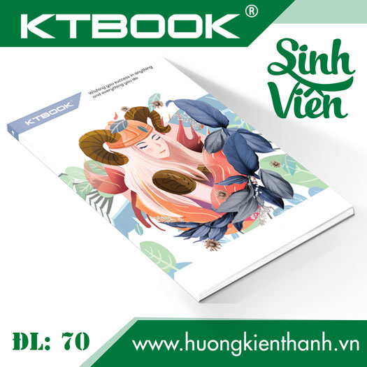 Gói 5 cuốn Tập sinh viên khổ lớn cao cấp Giá Rẻ KTBOOK giấy trắng tốt ĐL 60 gsm - 200 trang