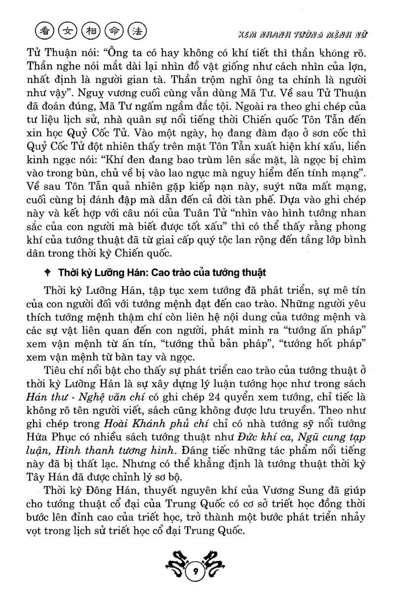 Xem Nhanh Tướng Mệnh Nữ