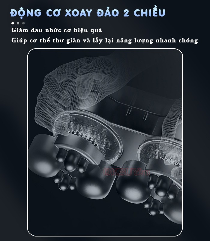Gối Massage Hồng Ngoại, Máy Mát Xa Cổ Vai Gáy, Matxa Toàn Thân Nikio NK-135DC - Công Nghệ Xoa Bóp Chuyên Sâu, Sưởi Ấm Hồng Ngoại - Pin sạc