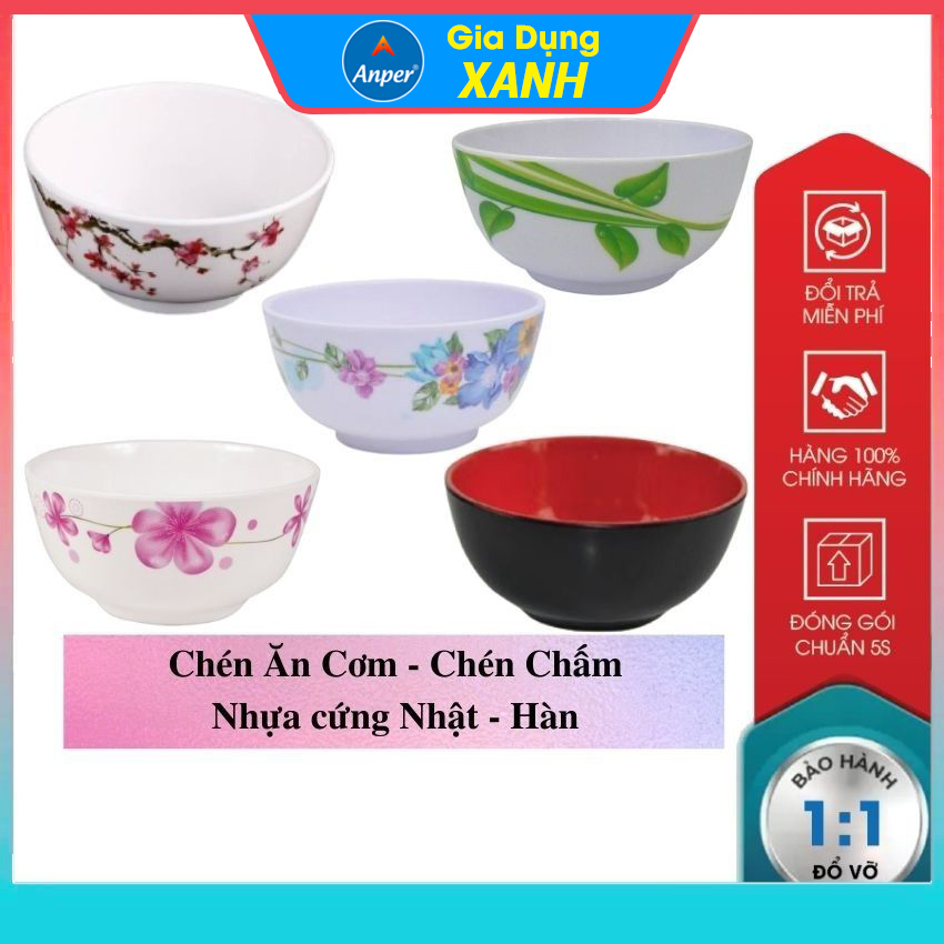 Chén ăn cơm nhựa Melamine cao cấp 11cm  Nhật Hàn chén ăn cơm  bát ăn cơm bát ăn cơm đẹp gia đình và nhà hàng shushi bộ chén bát đĩa tô tô nhựa ăn cơm