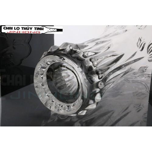Bình bông lọ hoa thủy tinh cao 25cm TRẮNG