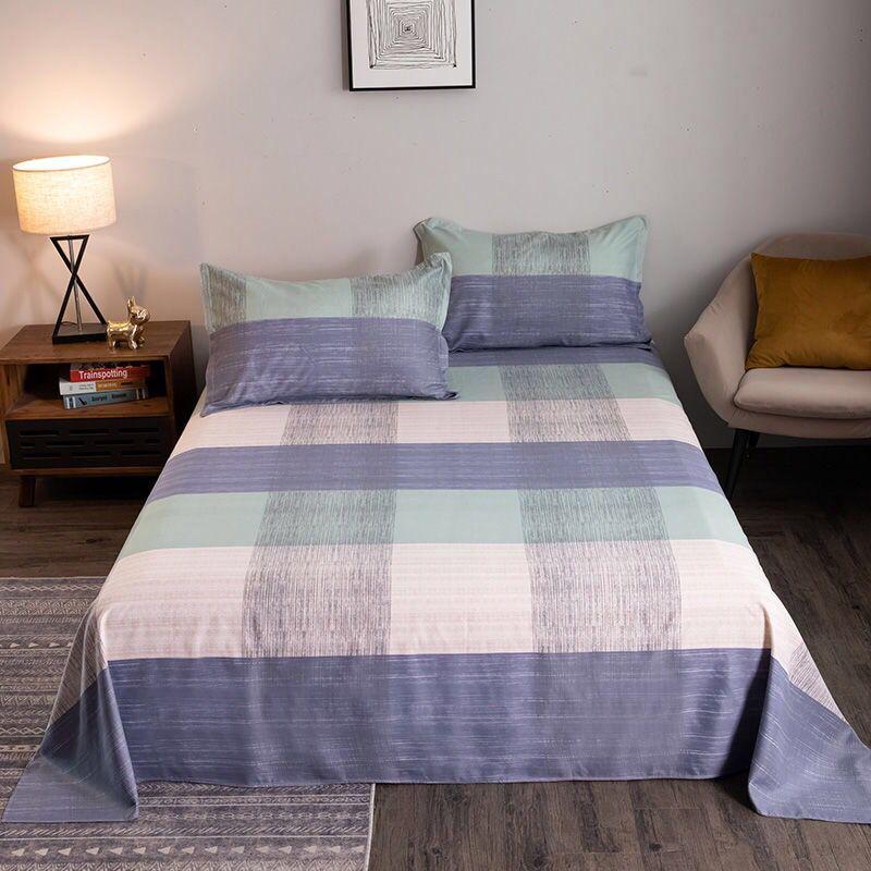 Giường + Tặng 2 Vỏ Gối 2021 Hoa Văn Mẫu Mới Trang Trí Nhà Dệt May Chăn Ga Gối Coverlet Tấm Phẳng Vỏ Gấm Hoa bộ