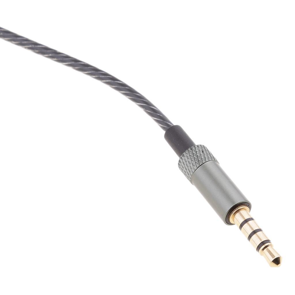 2Pieces Replacement Upgrade Audio Cable Cord with Mic for Shure SE215 SE315 SE425 SE535 UE900