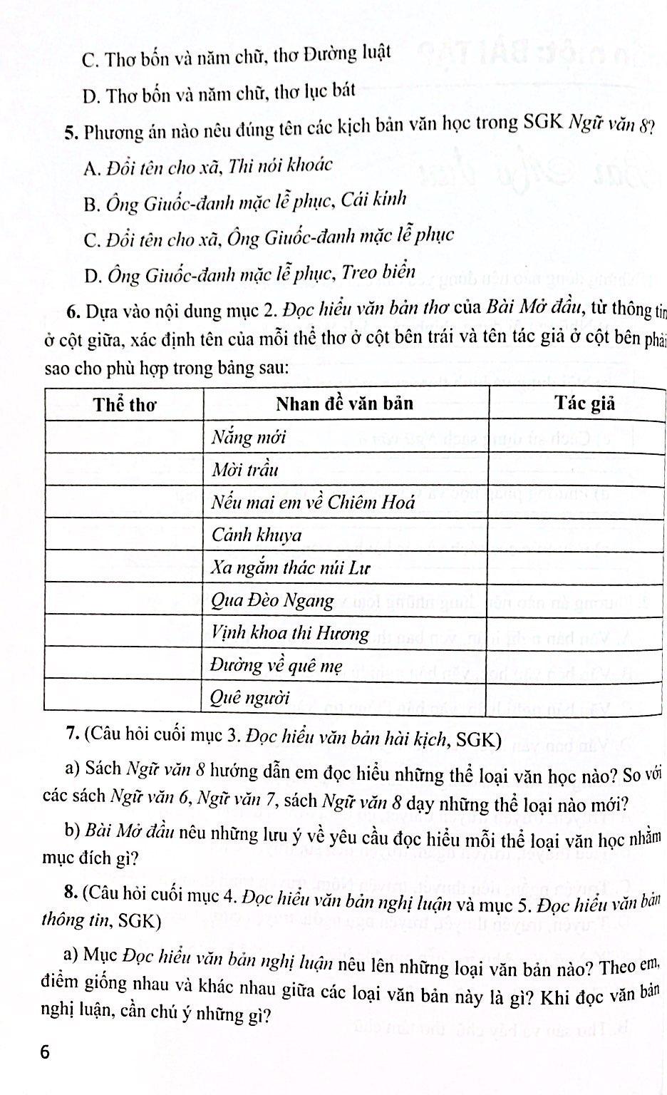 Bài Tập Ngữ Văn 8 - Tập 1